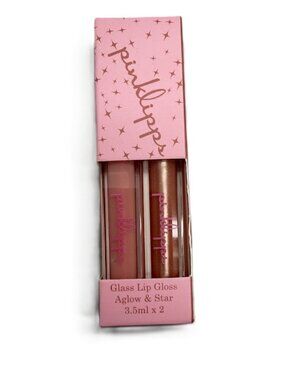 Brand New Pinklipps Glass Lip Gloss Duo - Aglow & Star (3.5ml x 2)